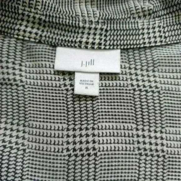 J Jill Houndstooth Button down Shirt Tunic - Picture 5 of 5